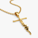 Flowing Faith Necklace - thumbnail gold