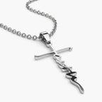 Flowing Faith Necklace - thumbnail silver