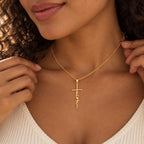 Flowing Faith Necklace - lifestyle gold chain