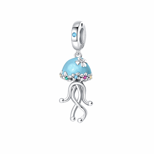 Glow-in-the-Dark Crystal Octopus Dangle Charm