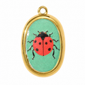 Gold Ladybug Pendant Charm