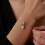 Gold Liberty Bell USA Dangle Charm lifestyle jewelry image