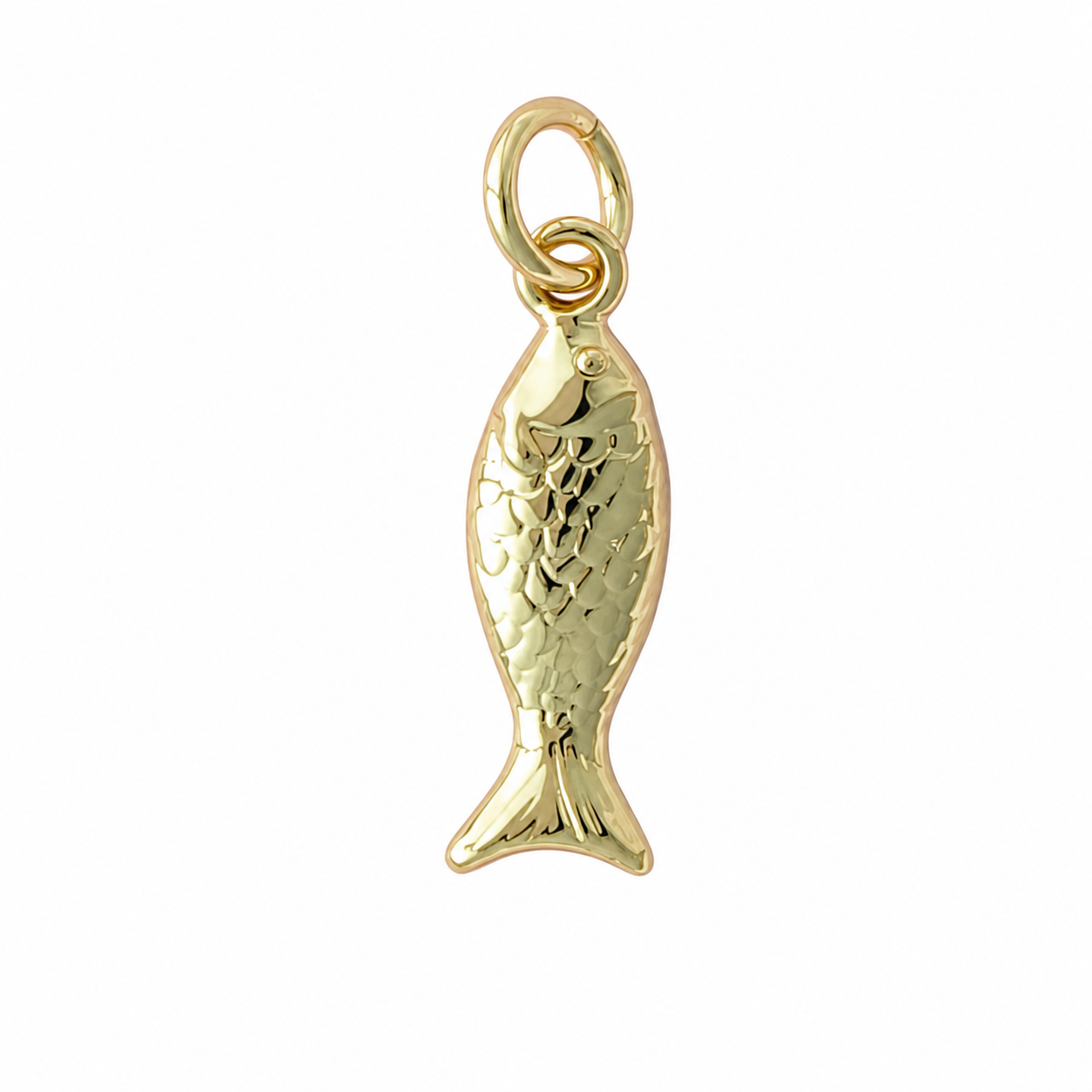 Gold Mini Fish Pendant Charm