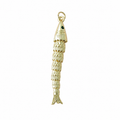 Gold Needlefish Pendant Charm
