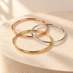 The Aurelia Essential Bangle in Rose Gold, Gold and Silver