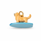 CALEO clean white thumbnail - Golden Surf Dog Pendant Charm - 2026-07-24