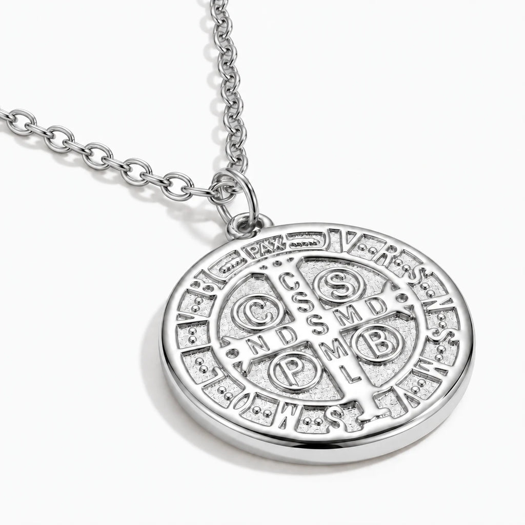 Guardian Benedict Medal Necklace - thumbnail silver