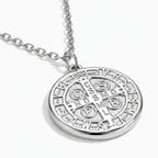 Guardian Benedict Medal Necklace - thumbnail silver