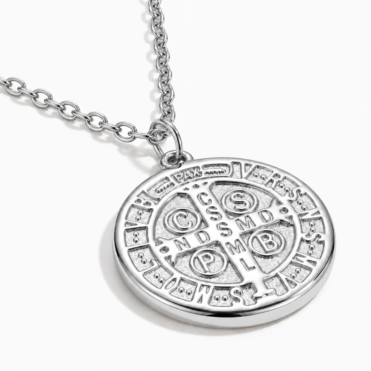 Guardian Benedict Medal Necklace - thumbnail silver