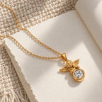 Guardian Light Angel Necklace - flatlay art book