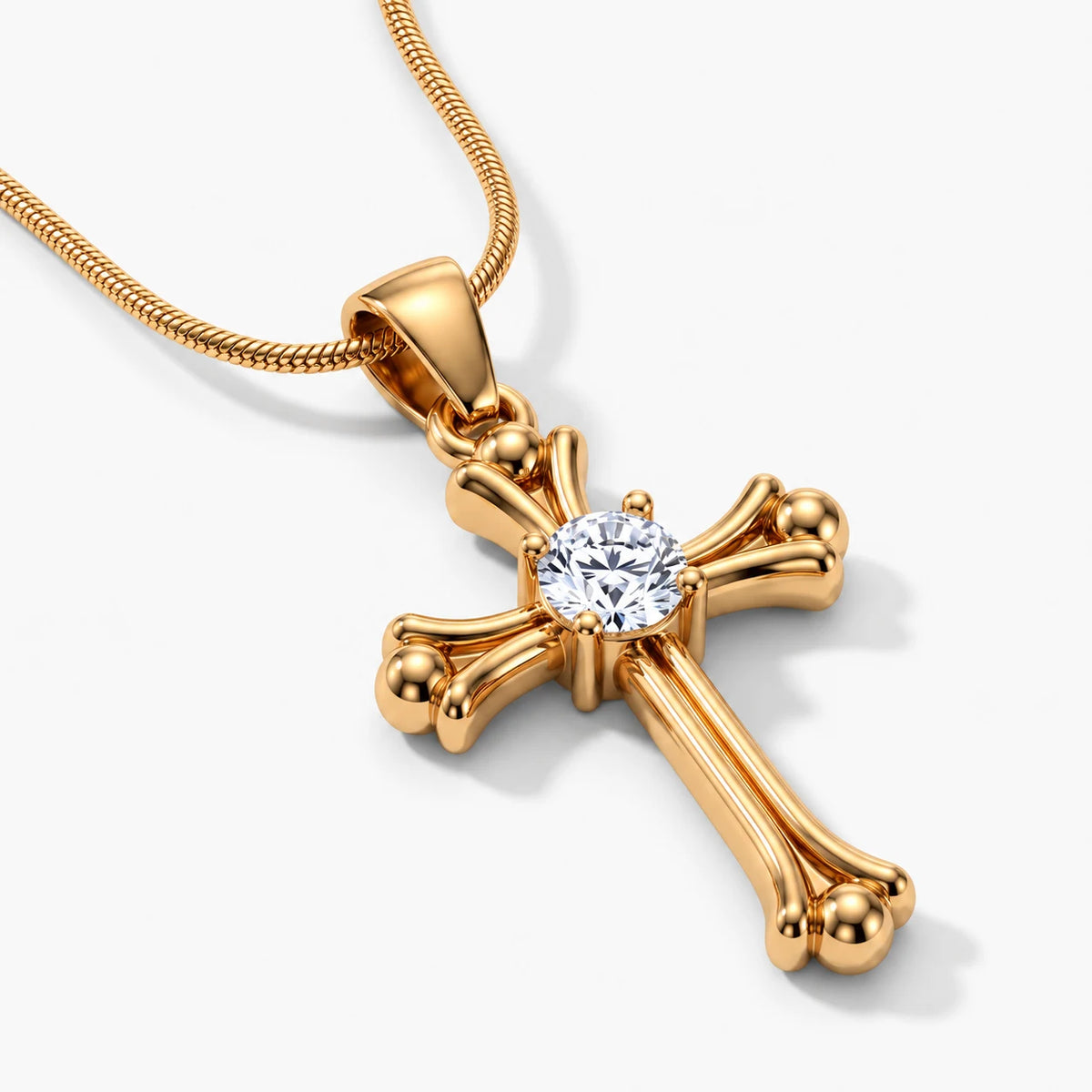 Heritage Cross Necklace - gold thumbnail