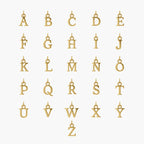 Initial Grace Cross Necklace - initial options a z