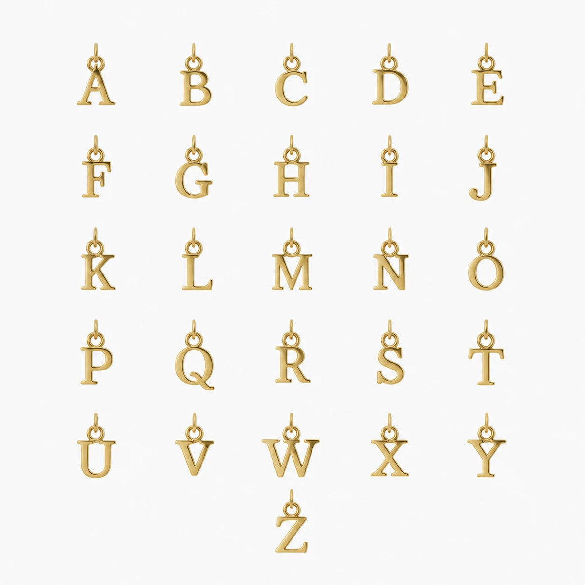Initial Grace Cross Necklace - initial options a z