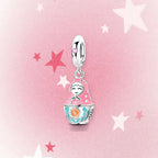 CALEO Japanese charm thumbnail - Japanese Daruma Doll Dangle Charm - pink star background - 2026-07-22