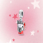 CALEO Japanese charm thumbnail - Japanese Samurai Dangle Charm - pink star background - 2026-07-22
