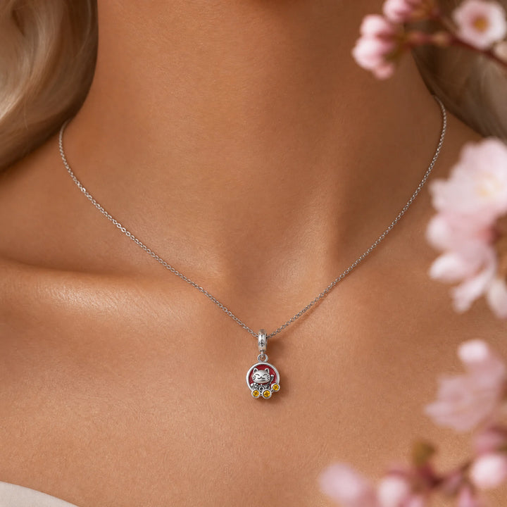 CALEO Japonism lifestyle image - Lucky Cat Medallion Dangle Charm - japonism-refbatch-ref02-lucky-cat-medallion-dangle-charm - 2026-07-27