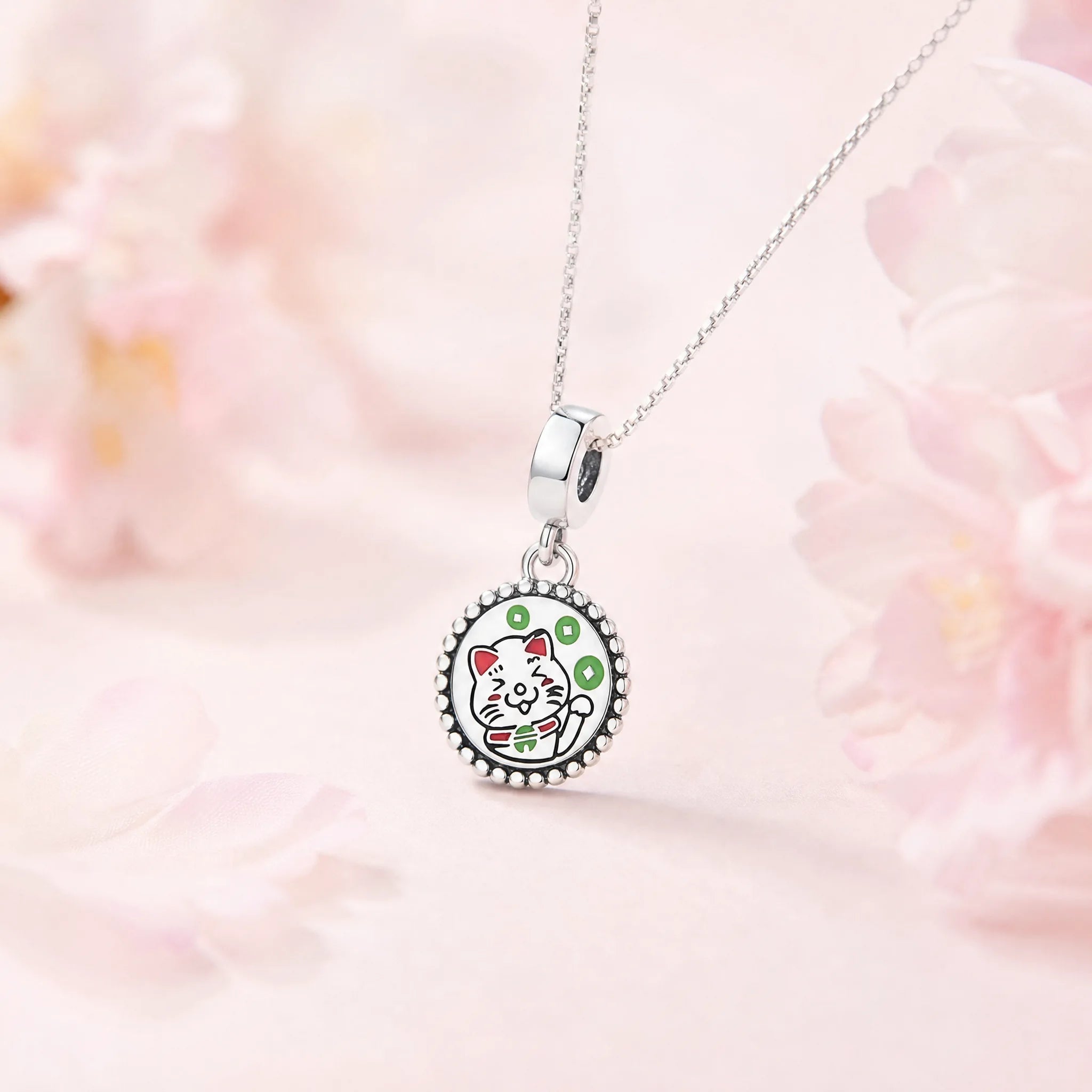 CALEO Japonism lifestyle image - Lucky Cat Round Medallion Dangle Charm - japonism-refbatch-ref05-lucky-cat-round-medallion-dangle-charm - 2026-07-27