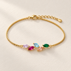 Leaf Family Birthstone Bracelet — neutral product still life