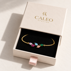 Leaf Family Birthstone Bracelet — CALEO gift packaging