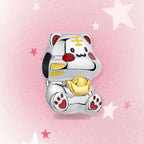 CALEO Japanese charm thumbnail - Lucky Cat Tiger Zodiac Charm - pink star background - 2026-07-22