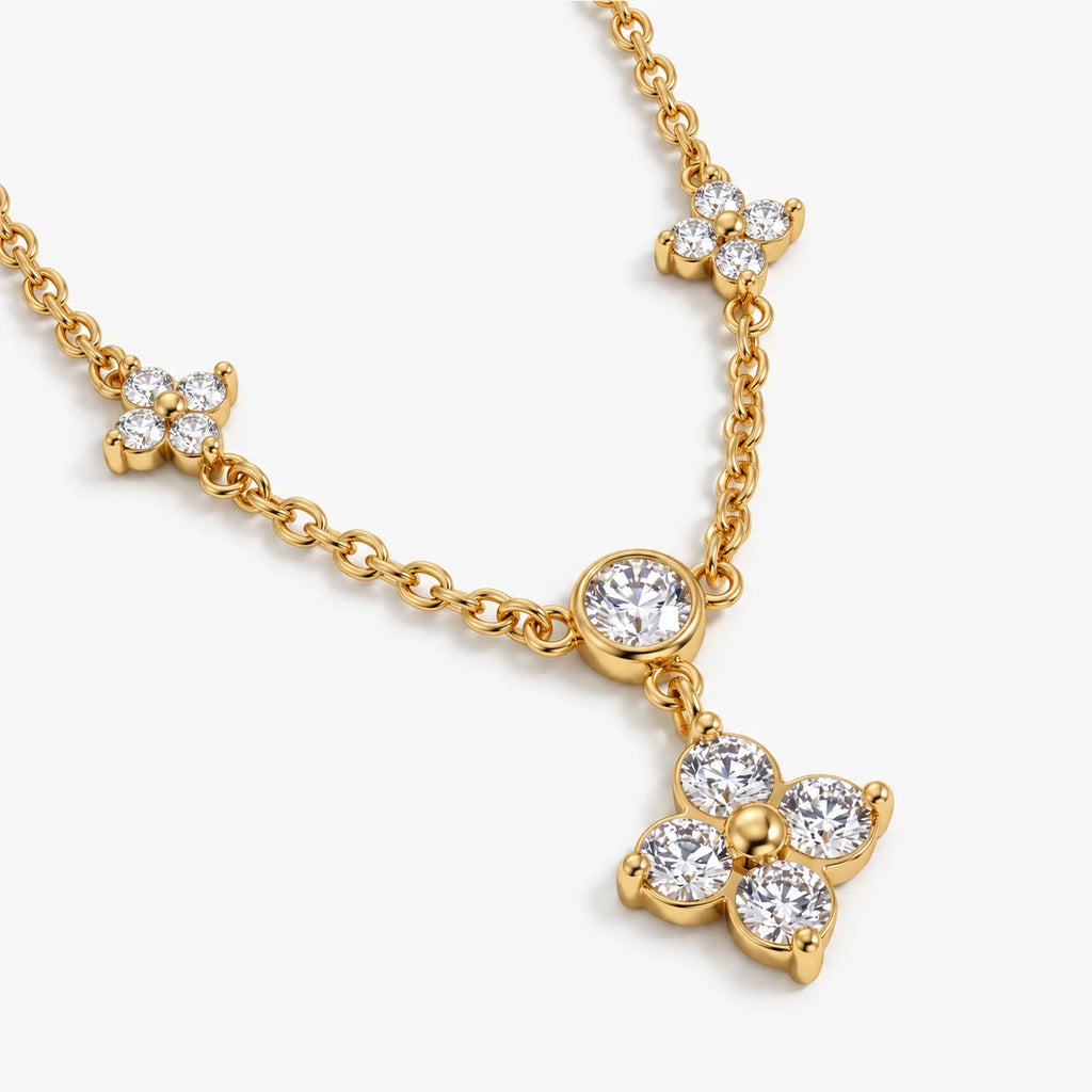 Luminous Blossom Necklace - thumbnail gold