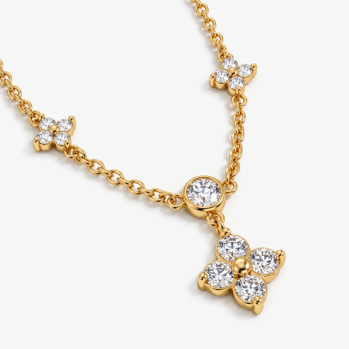 Luminous Blossom Necklace - thumbnail gold