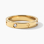 Luminous Cross Band Ring - thumbnail gold