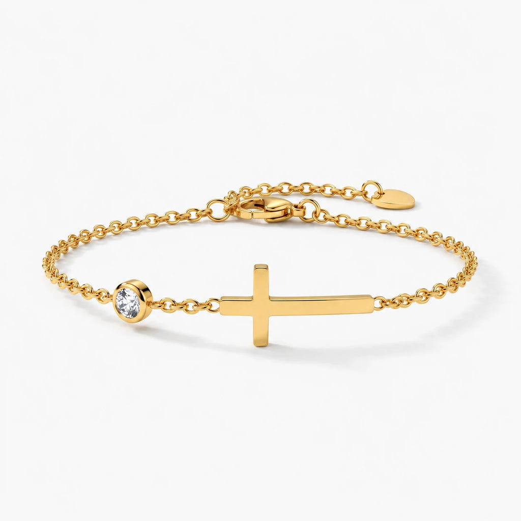 Luminous Faith Cross Bracelet - thumbnail gold