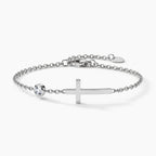 Luminous Faith Cross Bracelet - thumbnail silver