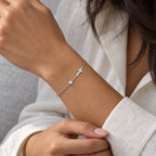 Luminous Faith Cross Bracelet - lifestyle silver