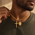Marian Grace Necklace - lifestyle gold male hand