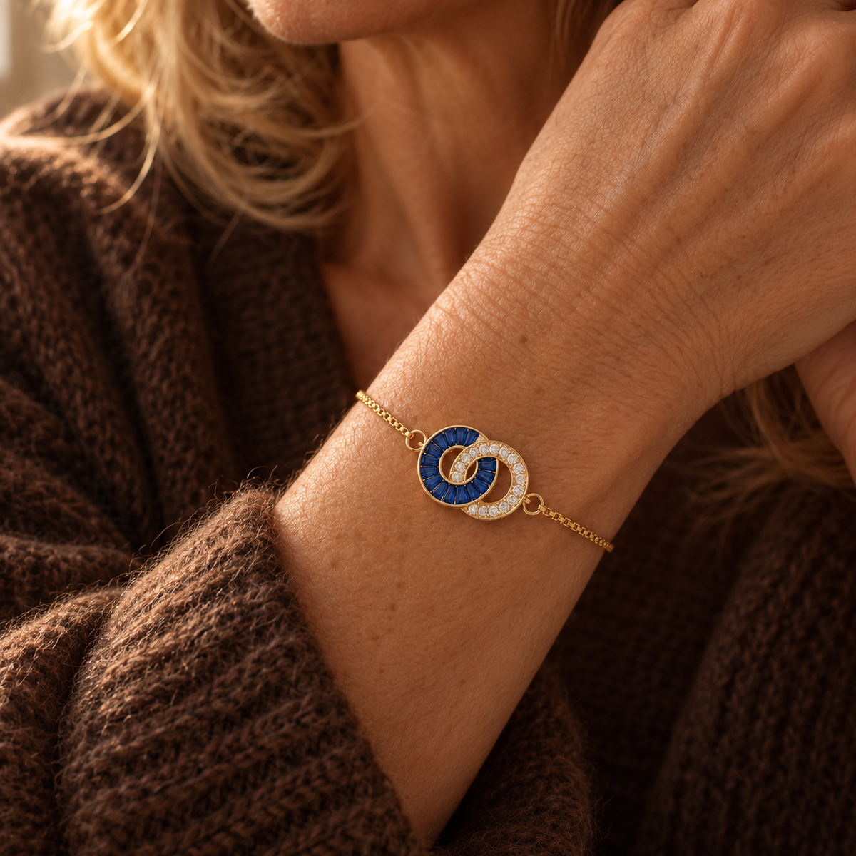 Mother & Daughter Birthstone Bracelet — moody knit lifestyle