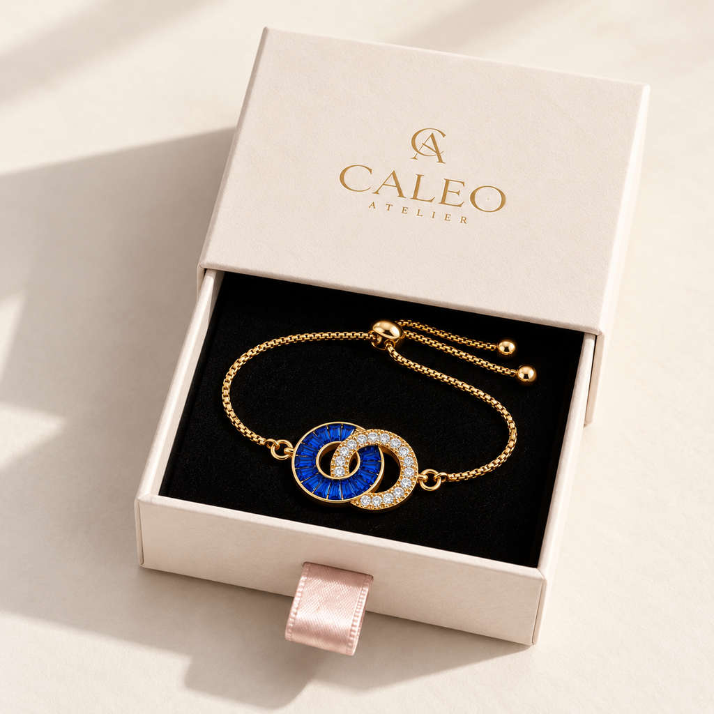 Mother & Daughter Birthstone Bracelet — CALEO gift packaging