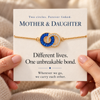 Mother and Daughter Birthstone Bracelet — unbreakable bond message card