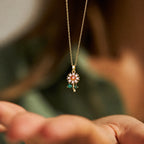 CALEO lifestyle necklace image - Multicolor Crystal Flower Pendant Charm - 2026-07-22