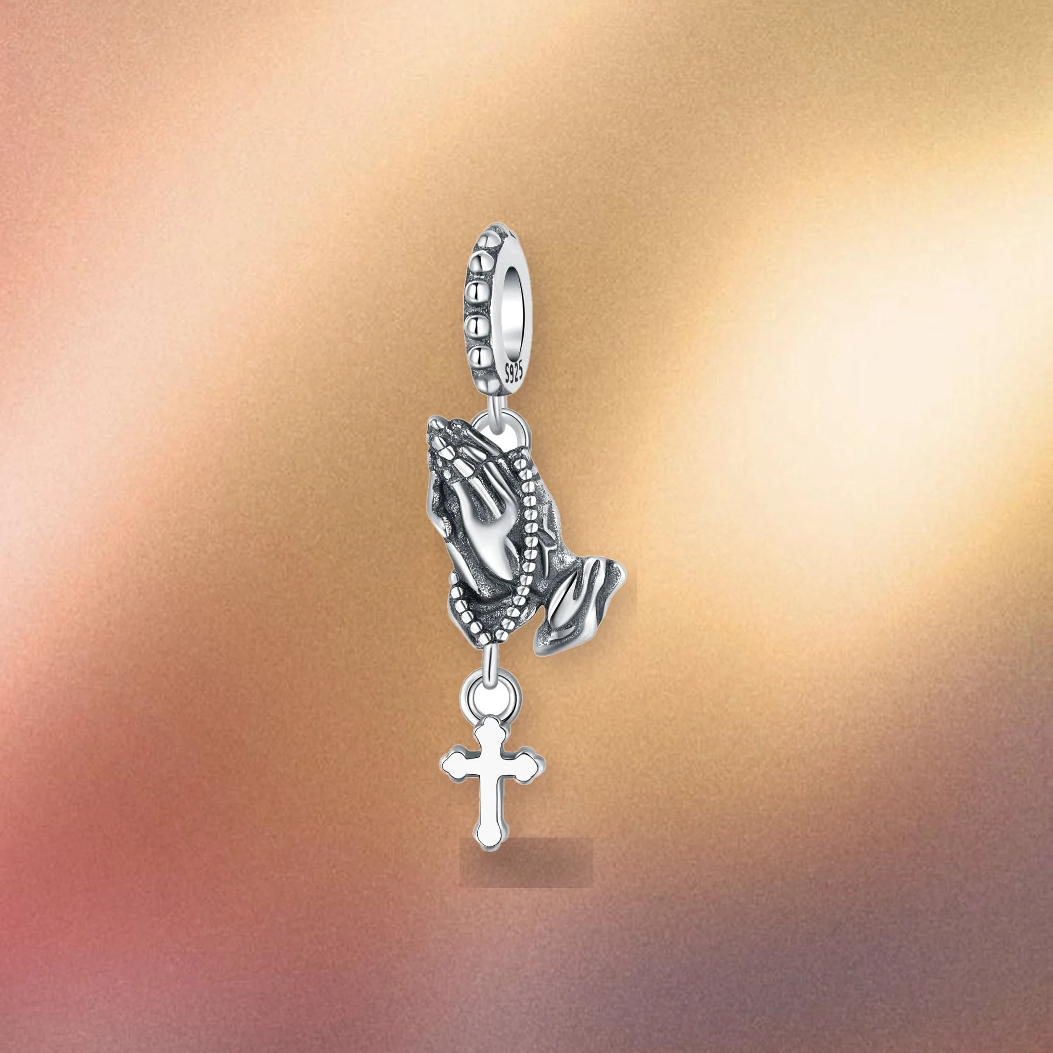 CALEO mystic background gallery image - Praying Hands Cross Dangle Charm - mystic-composite-bg-ref04-praying-hands-cross-dangle-charm - 2026-07-26