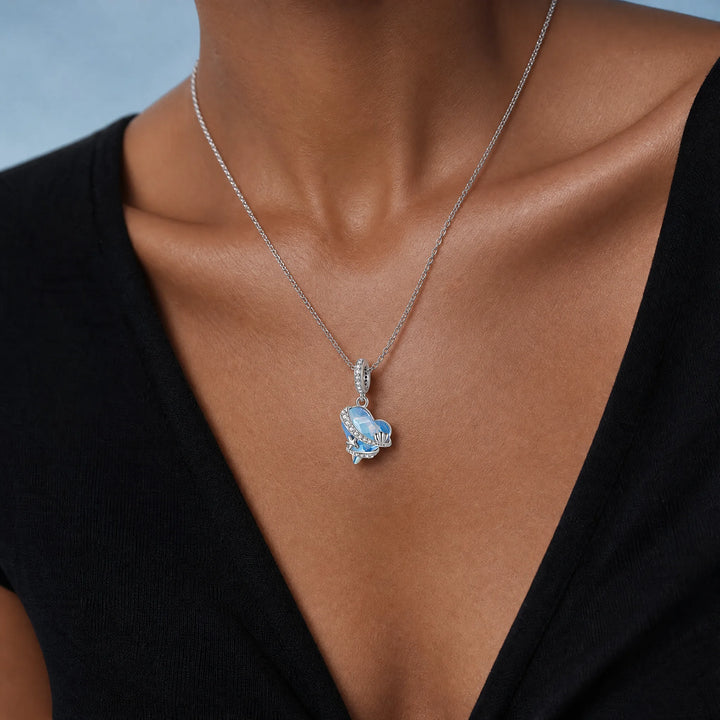 CALEO Nature & Flowers color-matched lifestyle image - Blue Whale & Starfish Dangle Charm - nature-flowers-color-blue-ref28-blue-whale-starfish-dangle-charm - 2026-07-27