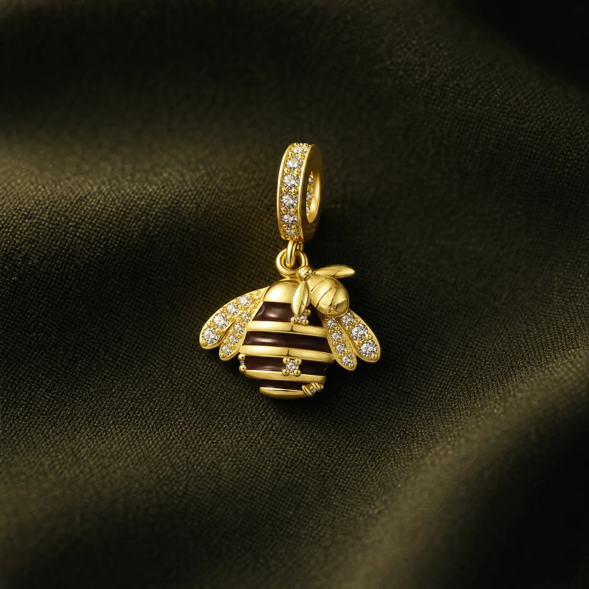 CALEO Nature & Flowers color-matched lifestyle image - Gold Bee Dangle Charm - nature-flowers-color-gold-ref01-gold-bee-dangle-charm - 2026-07-27