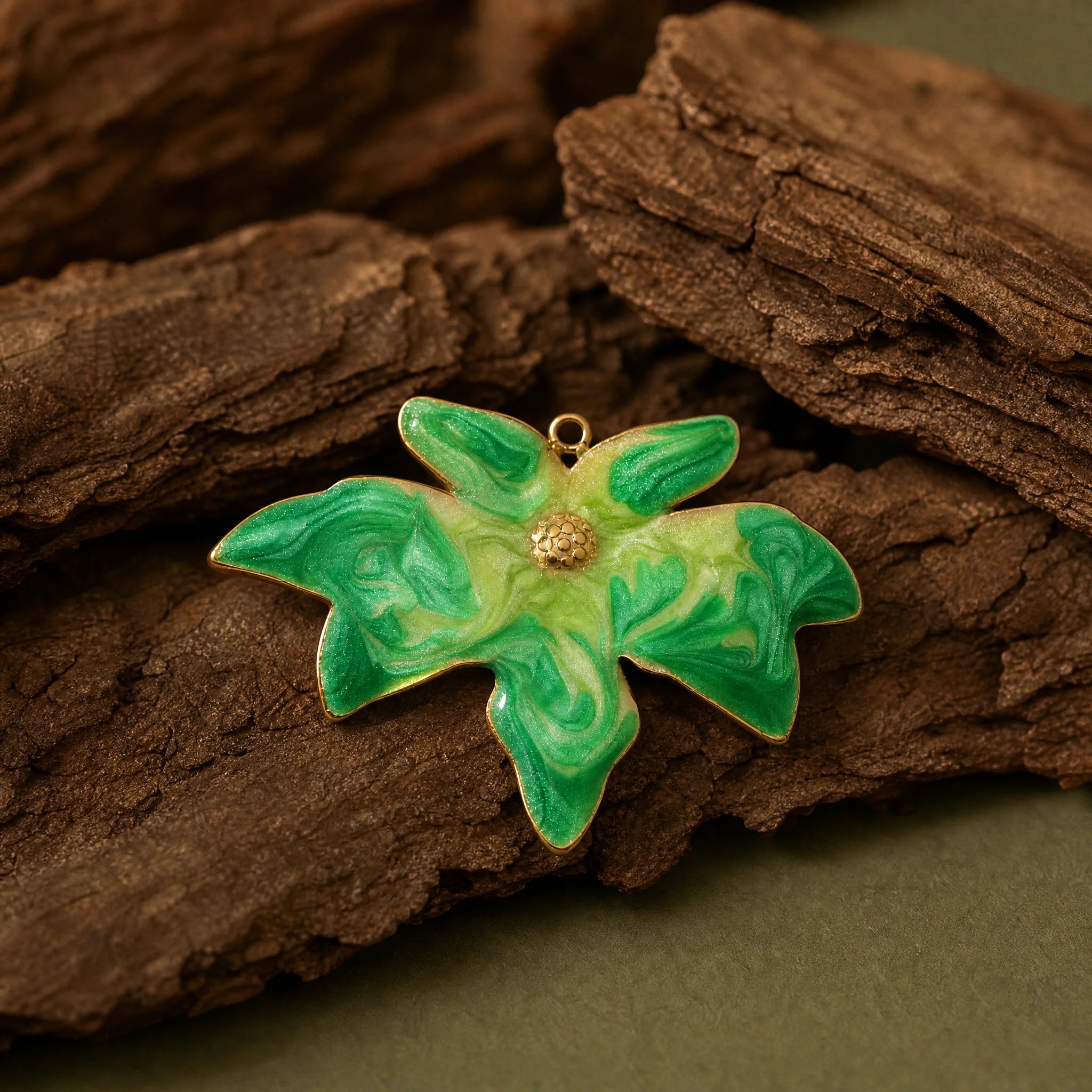 CALEO Nature & Flowers color-matched lifestyle image - Emerald Starflower Charm Set - nature-flowers-color-green-ref25-emerald-starflower-charm-set - 2026-07-27