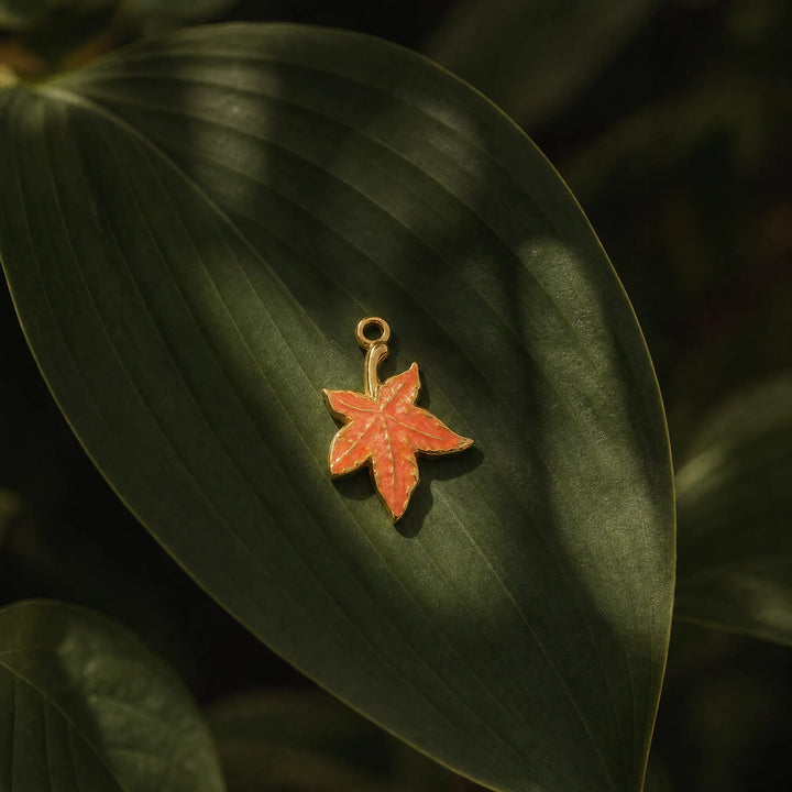 CALEO Nature & Flowers color-matched lifestyle image - Amber Maple Leaf Charm Set - nature-flowers-color-green-ref26-amber-maple-leaf-charm-set - 2026-07-27