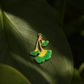 CALEO Nature & Flowers color-matched lifestyle image - Emerald Ginkgo Leaf Charm Set - nature-flowers-color-green-ref26-emerald-ginkgo-leaf-charm-set - 2026-07-27