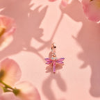 CALEO Nature & Flowers color-matched lifestyle image - Rose Gold Pink Dragonfly Dangle Charm - nature-flowers-color-pink-ref20-rose-gold-pink-dragonfly-dangle-charm - 2026-07-27