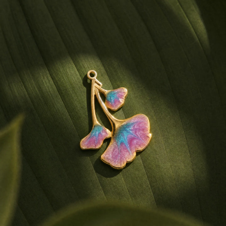CALEO Nature & Flowers color-matched lifestyle image - Aurora Ginkgo Leaf Charm Set - nature-flowers-color-retry-ref26-aurora-ginkgo-leaf-charm-set - 2026-07-27
