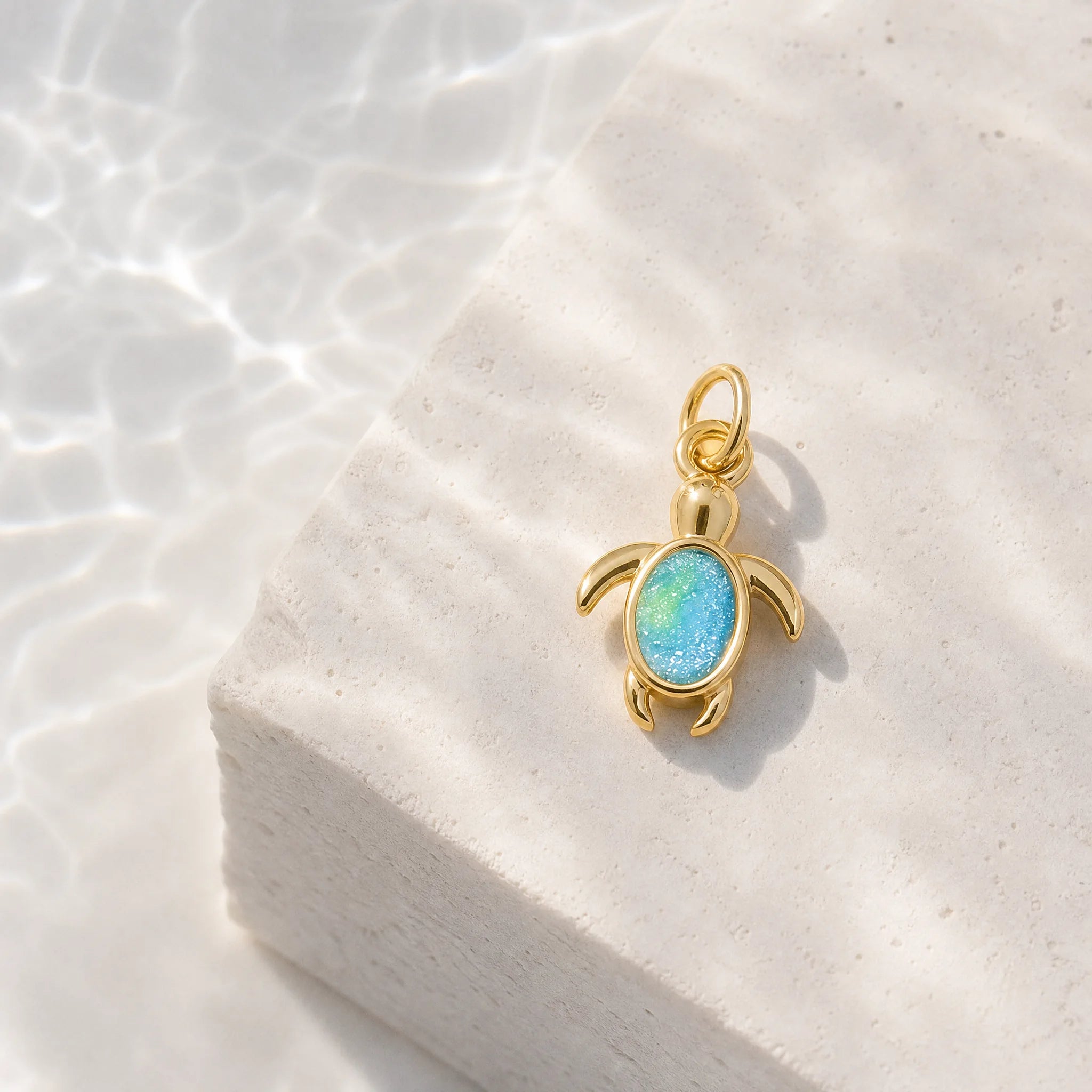 CALEO ocean lifestyle image - Blue Sea Turtle Crystal Dangle Charm - ocean-extra-ref01-blue-sea-turtle-crystal-dangle-charm - 2026-07-23