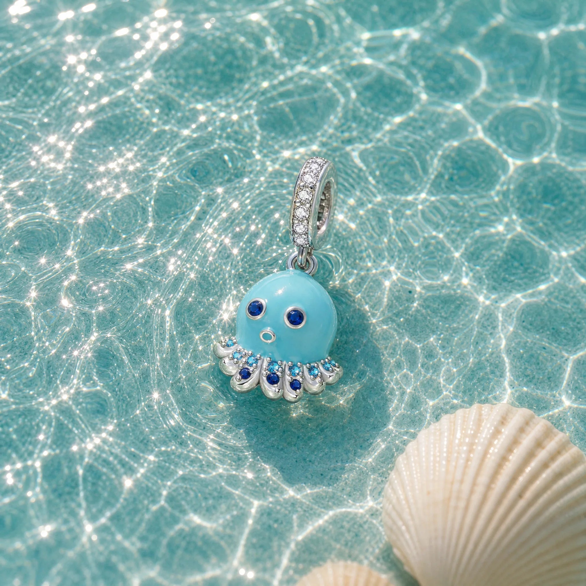 CALEO ocean lifestyle image - Glow-in-the-Dark Blue Octopus Dangle Charm - ocean-ref23-glow-in-the-dark-blue-octopus-dangle-charm - 2026-07-23