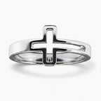 Open Grace Cross Ring - thumbnail silver