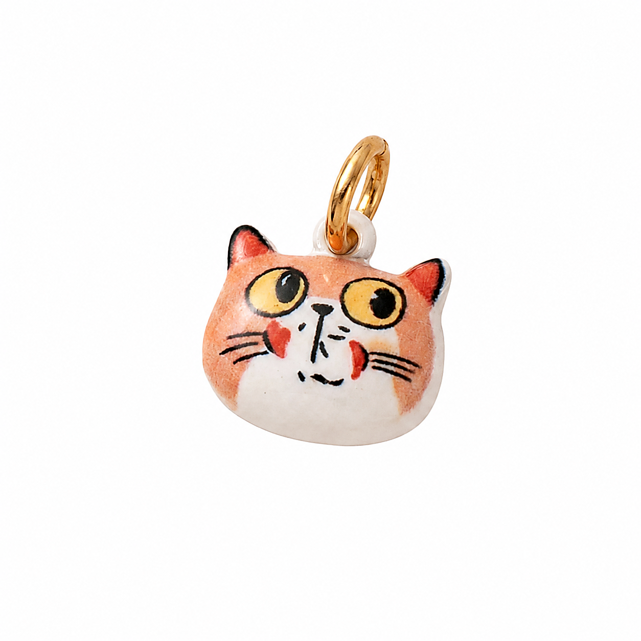 CALEO clean white thumbnail - Orange Cat Face Pendant Charm - 2026-07-24