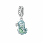 Glow-in-the-Dark Sea Turtle Flip-Flop Dangle Charm