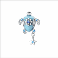 Glow-in-the-Dark Blue Sea Turtle Dangle Charm