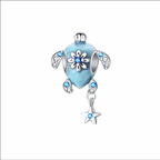 Glow-in-the-Dark Blue Sea Turtle Dangle Charm